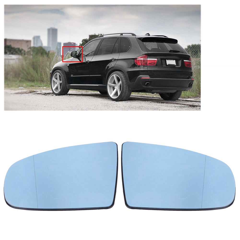 Beheizbare Außenspiegelgläser, Links Und Rechts, Für Bmw X5 E70 2008-2013, Blauer Spiegel, 2er-set, Blendfrei
