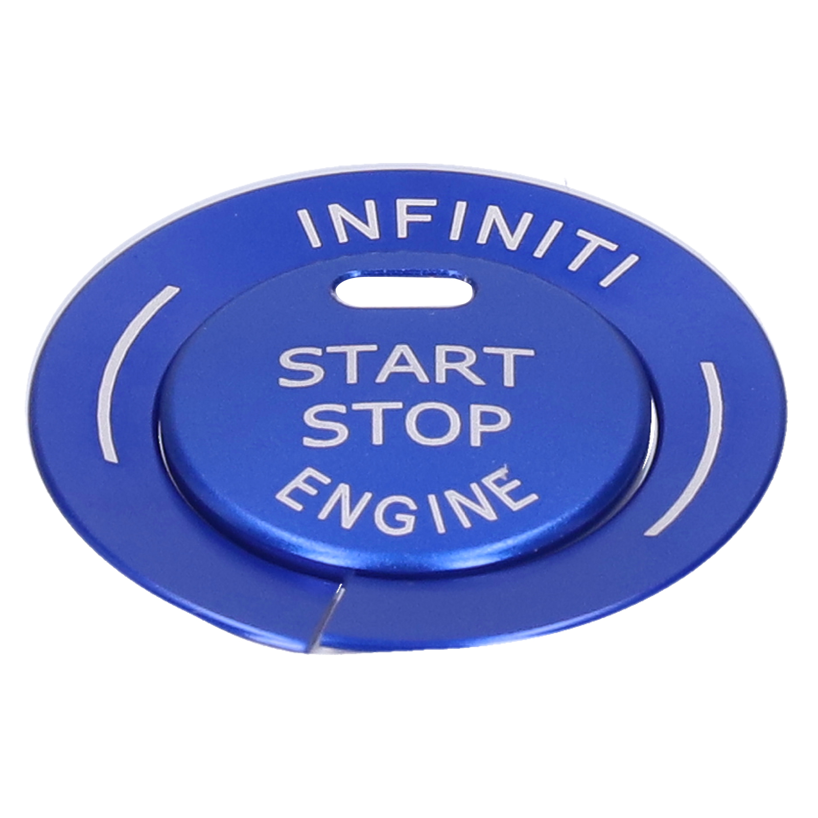 2 Stück Start/stopp-knopf-zierleisten Aus Aluminiumlegierung Für Infiniti Q50 Q50l Qx60 Blau