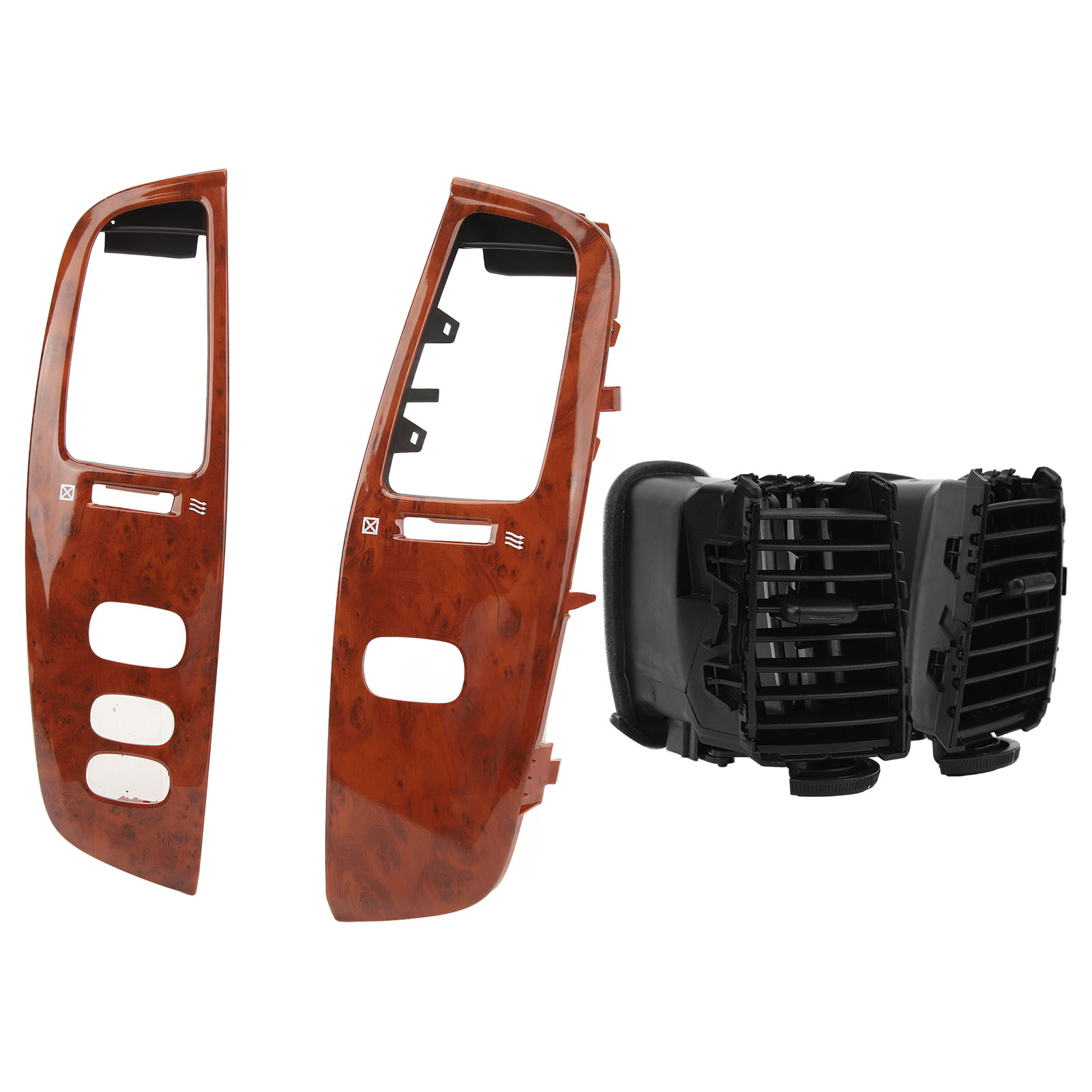 Lüftungsdüsen-set Mit Holzmaserung Für Armaturenbrett, Links/rechts, Inklusive Rahmenblende Für Land Cruiser Fj100 1998–2007