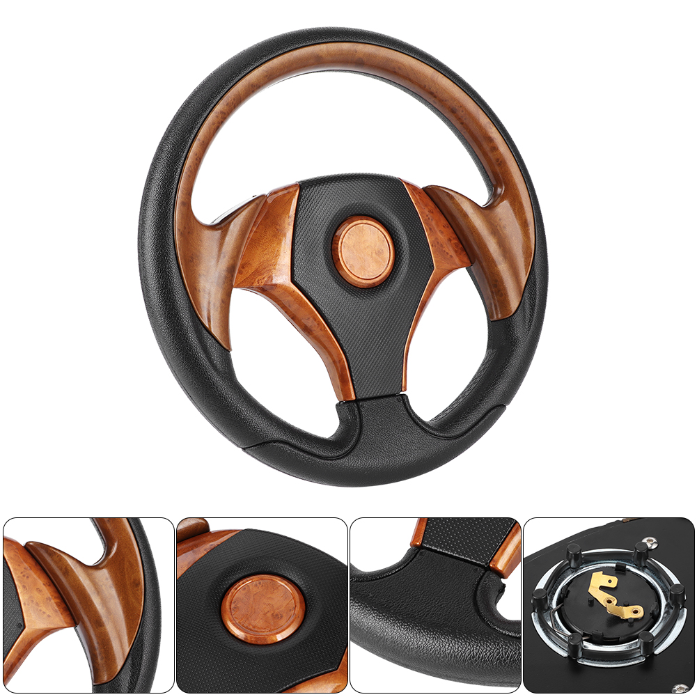 320 Mm Universal-lenkrad, 6-loch-befestigung, Im Rennwagen-stil, Modifiziert, Braun