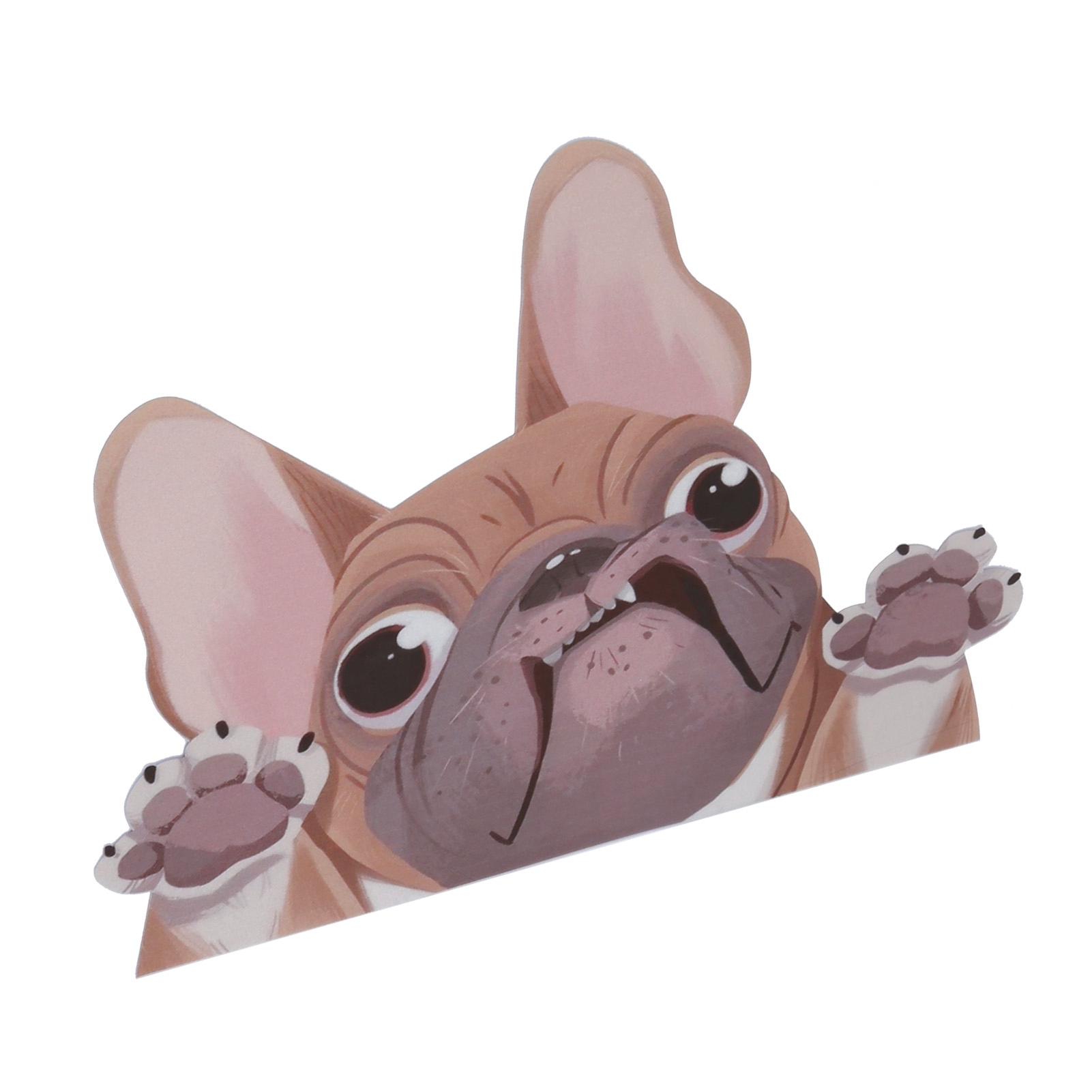 Niedlicher Hunde-autoaufkleber, 22 X 16 Cm, Wasserfeste Pvc-autofensterdekoration, Braun, Individuell Zuschneidbarer Tieraufkleber