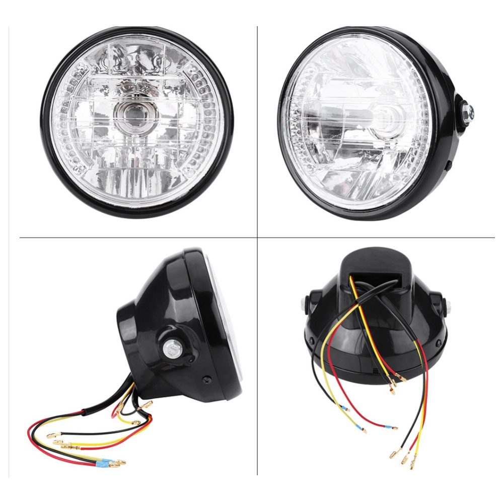 Universeller Motorradscheinwerfer Mit Blinkern, Led-lampe Und Halterung, Motorrad-scheinwerfer, Integriertes Abblendlicht Und Blinker, Motorrad-beleuchtungsset