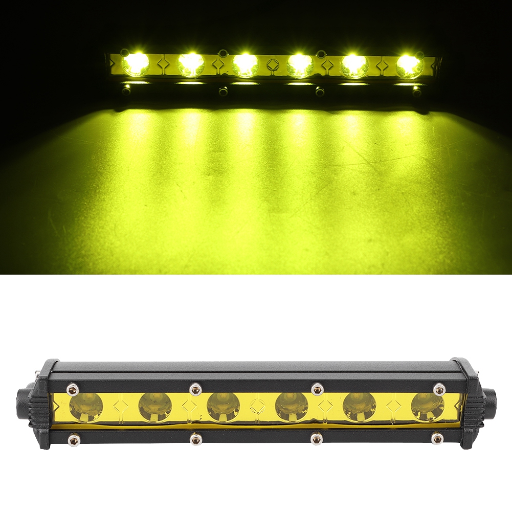 6-flammige 18-w-led-arbeitsscheinwerfer, Wasserdichtes Aluminium, Gelb, Universeller Kfz-scheinwerfer/straßenscheinwerfer