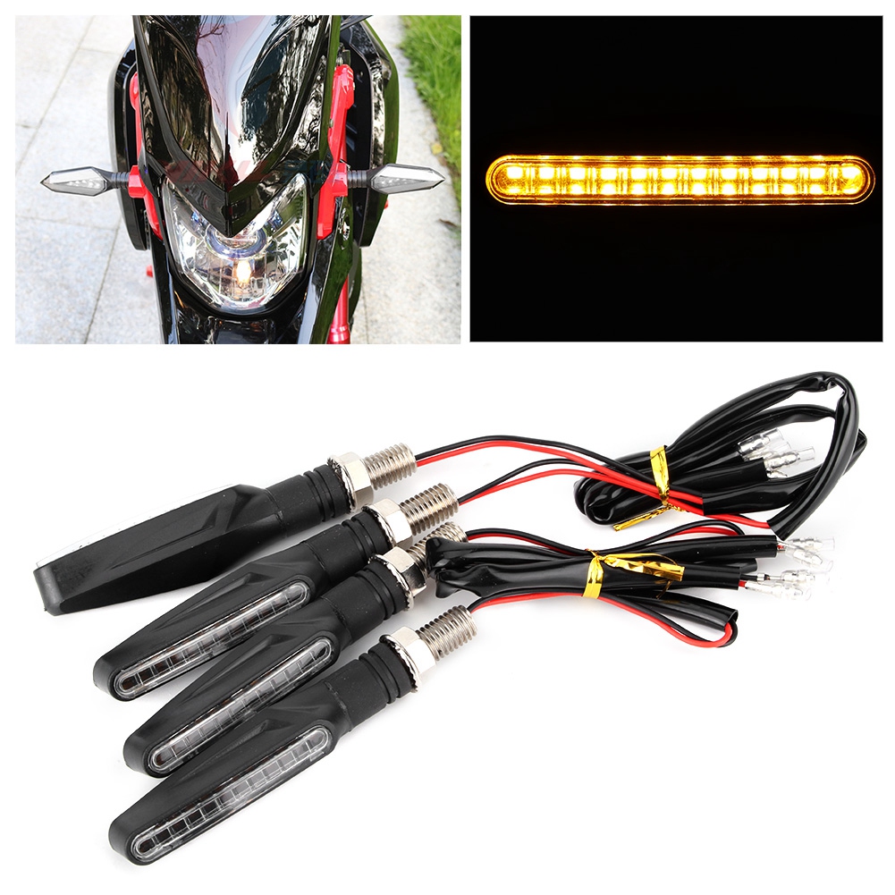 4 Stück Gelbe Led-blinker 12v Lenklampe Universal-motorradzubehör