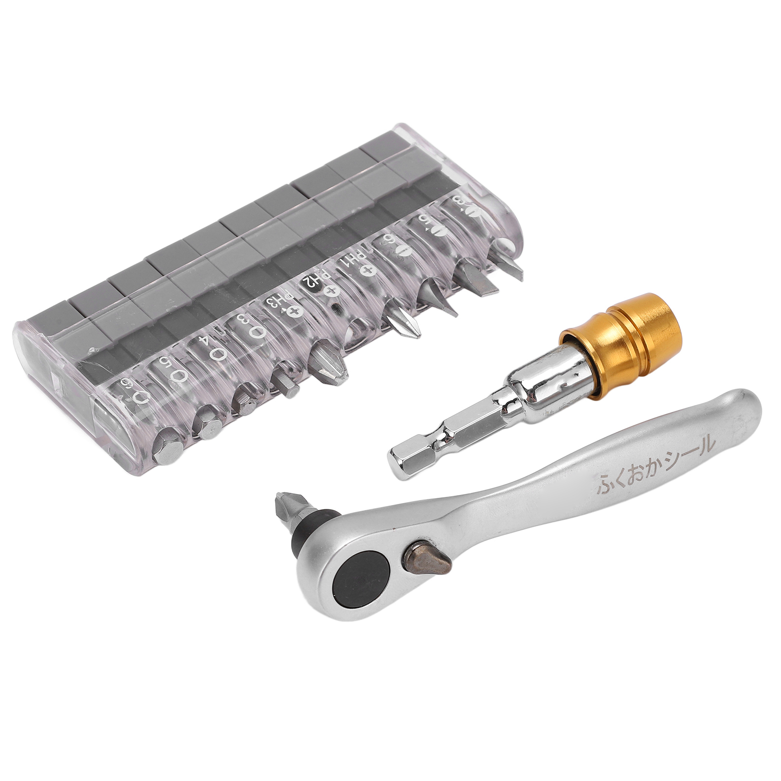 Set Mit 12 Mini-ratschenschraubendreher-bits Für Autoreparaturen, Kompaktes Heimwerkerwerkzeug, Schraubzubehör-set.