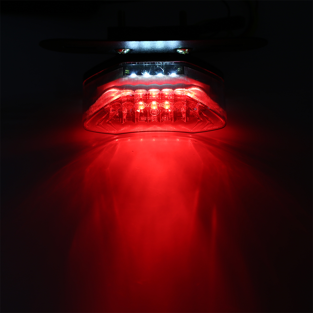 Integriertes Graues 12v-rücklicht Für Motorrad, Quad Und Atv: Brems-, Blink- Und Kennzeichenbeleuchtung, 16 Leds, Kombinierte Signalisierung