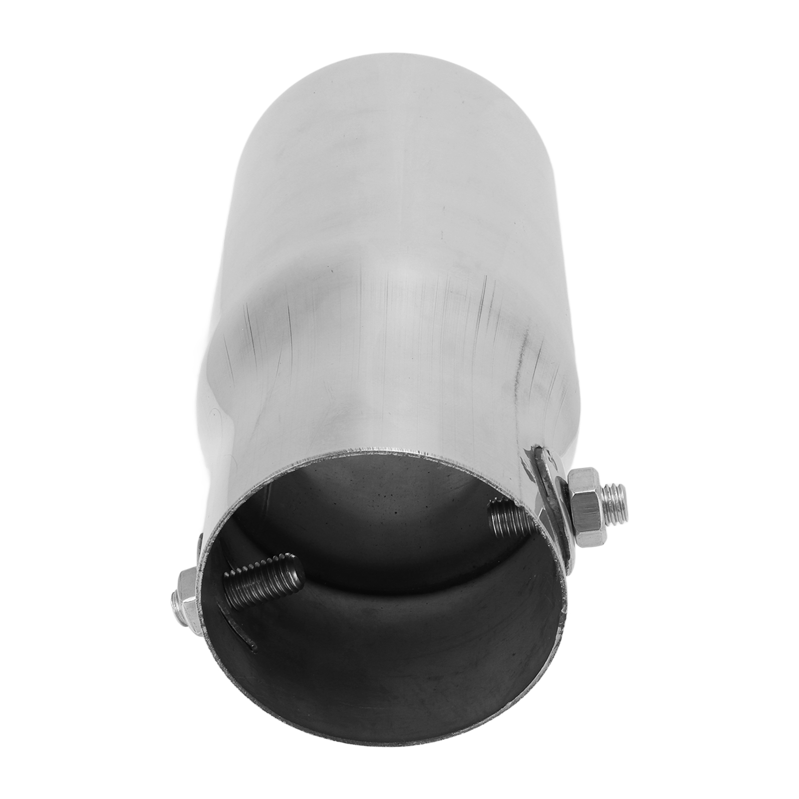 Auspuffendrohr Aus Silberfarbenem Edelstahl, 62 Mm Einlass, 76 Mm Auslass, Universell Für Pkw Und Lkw