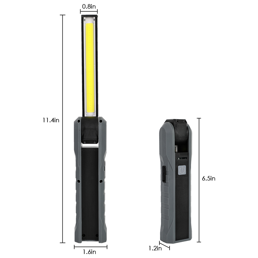 Graue Led-arbeitsleuchte, Tragbarer Hochleistungsscheinwerfer, Ideal Für Werkstatt, Garage Und Heimwerkerprojekte, Leistungsstarke Und Langlebige Beleuchtung.