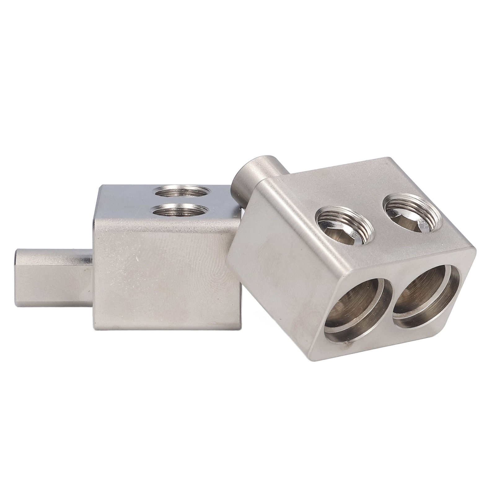 2 Reine Kupfer-splitteradapter (1/0 Awg) Für Auto-verstärker, 2 Stück, Dual-eingangsreduzierer, Ein-zu-zwei-punkt-stromverteiler, Audio-verkabelungszubehör