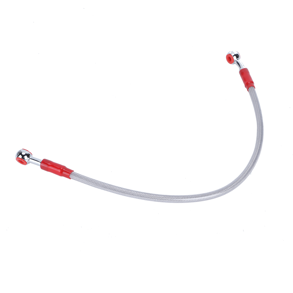 Universeller Motorradbremsschlauch Aus Ummanteltem Edelstahl, 45 Cm Kraftstoffschlauch, Grau, Ölleitungsanschluss