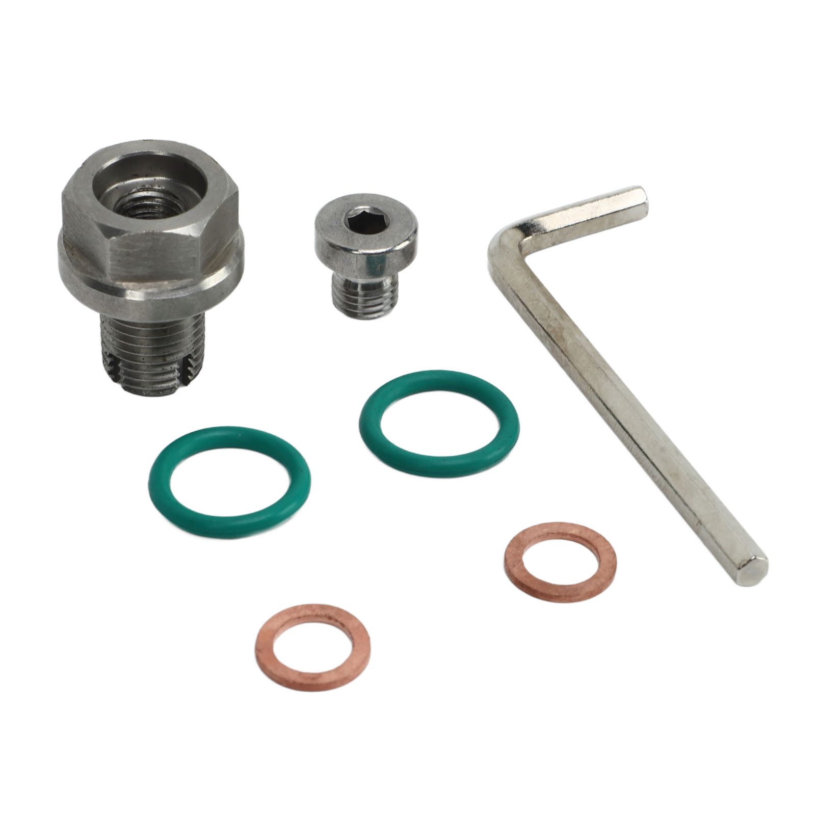 Übergroßer Ablassstopfen Aus Edelstahl, Selbstschneidender Ölwannengewinde-reparatursatz M12,1-1,25x15 Mm Mit Innensechskantschlüssel Und O-ring, Robustes Ersatzteil.