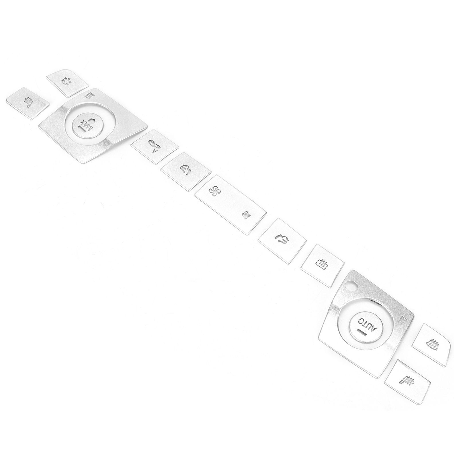 Set Mit 13 Silbernen Aufklebern Für Klimaanlagenknöpfe, Kompatibler Ersatz Für Bmw 3er F30 2013-2018, Klebstoffe Typ A, Metallic-finish.