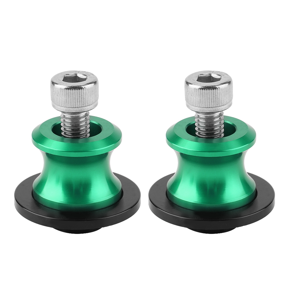 Satz Mit 2 Cnc-gefrästen 8-mm-motorrad-spulen Für Hinterradständer, Schwingenachsen-slider, Grüne Stabilisatorhalterung