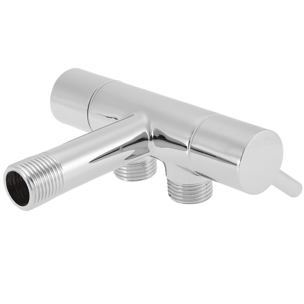 Eckarmatur Mit Zwei Auslässen Zur Wandmontage In Chrom Für Waschbecken, Mischbatterie, 2 Auslässe, Chrom-finish, Großhandel.
