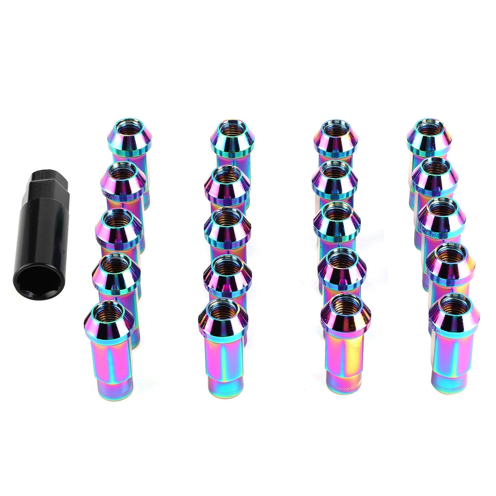 20 Stück 12x1,5 Mm Radmuttern Mit Offenem Ende, Verlängert, Professionelles Auto-tuning-zubehör