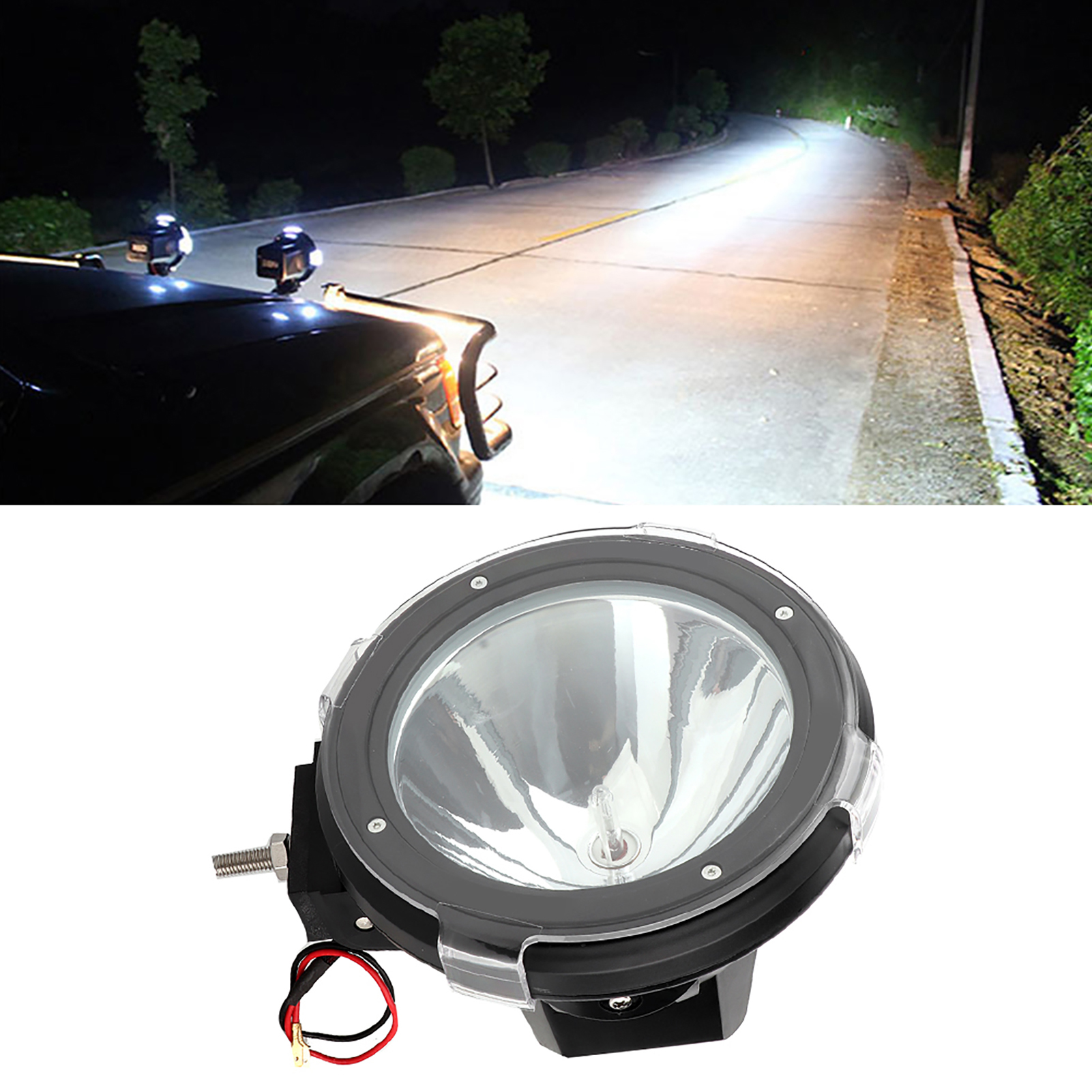 12-24v 55w 6000k H3 Hid Arbeitsscheinwerfer, Wasserdichter Scheinwerfer, Heller Suchscheinwerfer Für Geländefahrzeuge