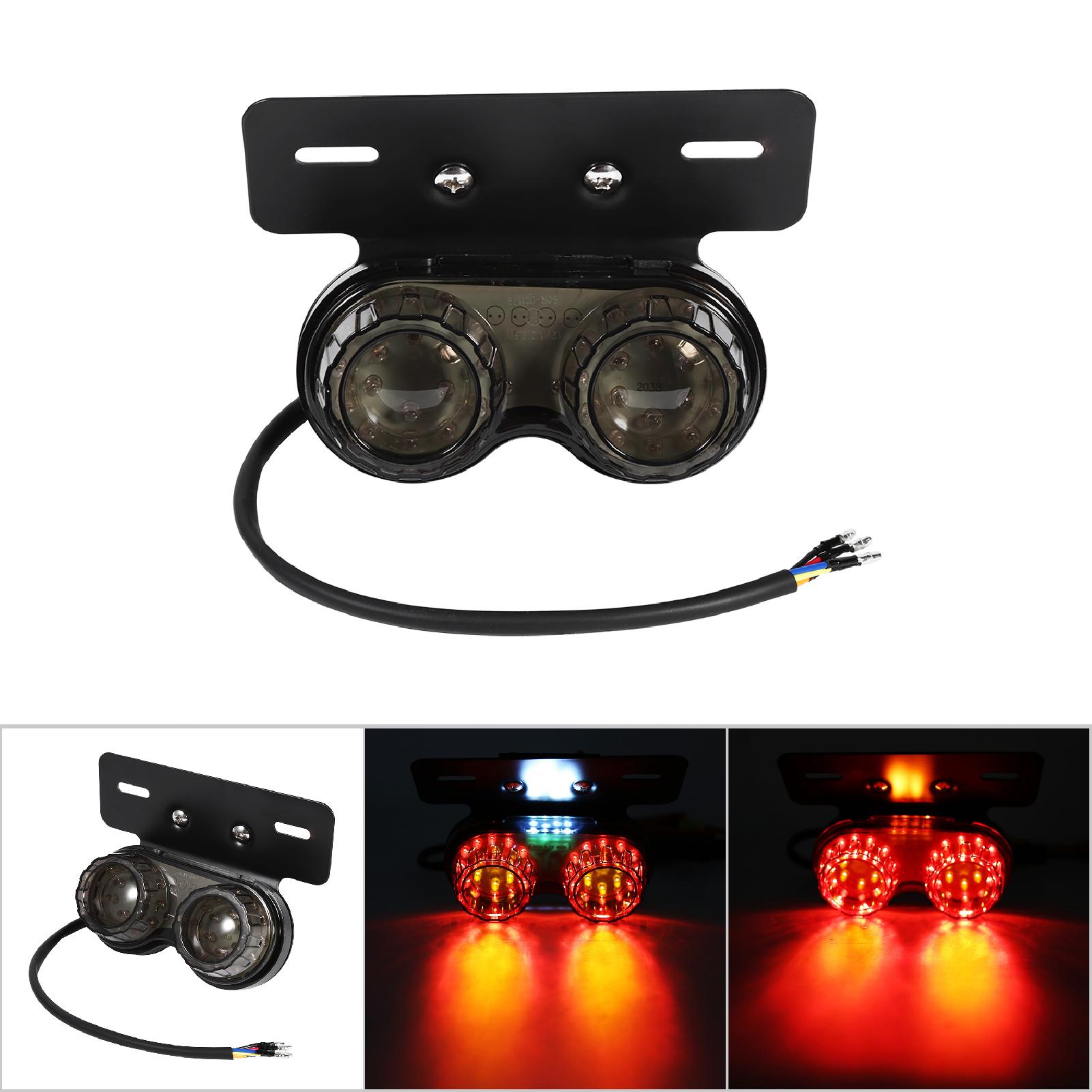 Led-kennzeichenbeleuchtung & Brems-/blinkerleuchten Mit Halterung, Getönte Linse, Für Rennquad, Chopper, Custom