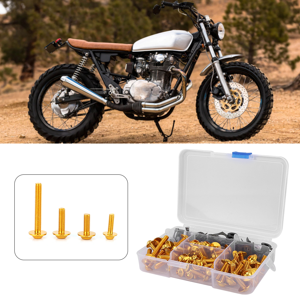 177-teiliges Motorradschrauben-verkleidungsschrauben-set, Universell M5/m6, Passend Für Yamaha Sportmotorräder, Gold