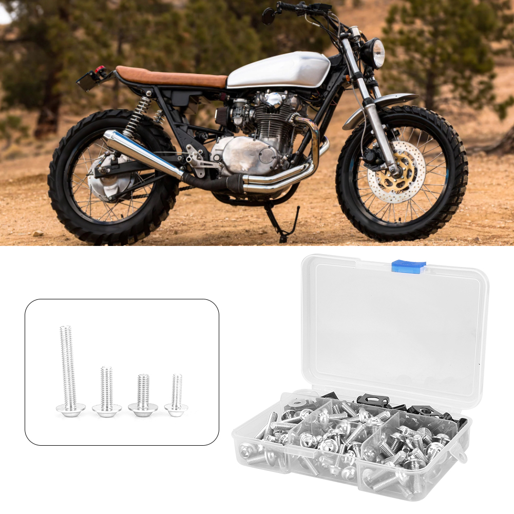 177-teiliges Motorradschrauben-verkleidungsschrauben-set, Universell M5 M6, Passend Für Yamaha Sportmotorräder, Silberfarben