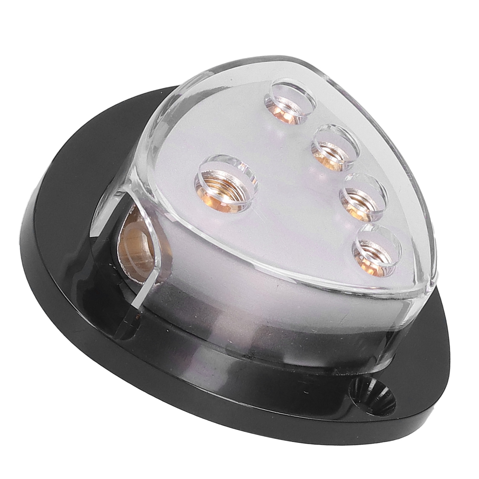 Stromverteiler Mit Sicherungshalter, 1 Eingang, 4 Ausgänge, 0/4 Awg Bis 4/8 Awg Kabel, Für Autos, Lkws Und Boote.
