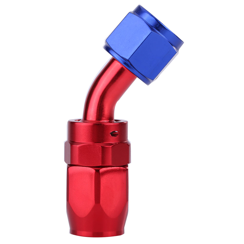 45°-drehgelenkanschluss An8 Für Kraftstoffleitung, Ölkühleradapter, Blau Und Rot Eloxiert, Hochwertiges Drehgelenk