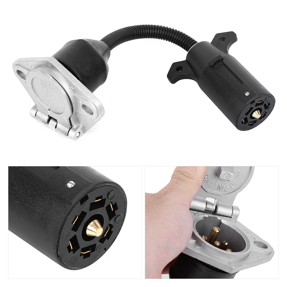 Flachstecker Auf 7 Rundstecker Adapter Us-typ Universal Für Die Meisten Wohnwagen Und Sattelauflieger