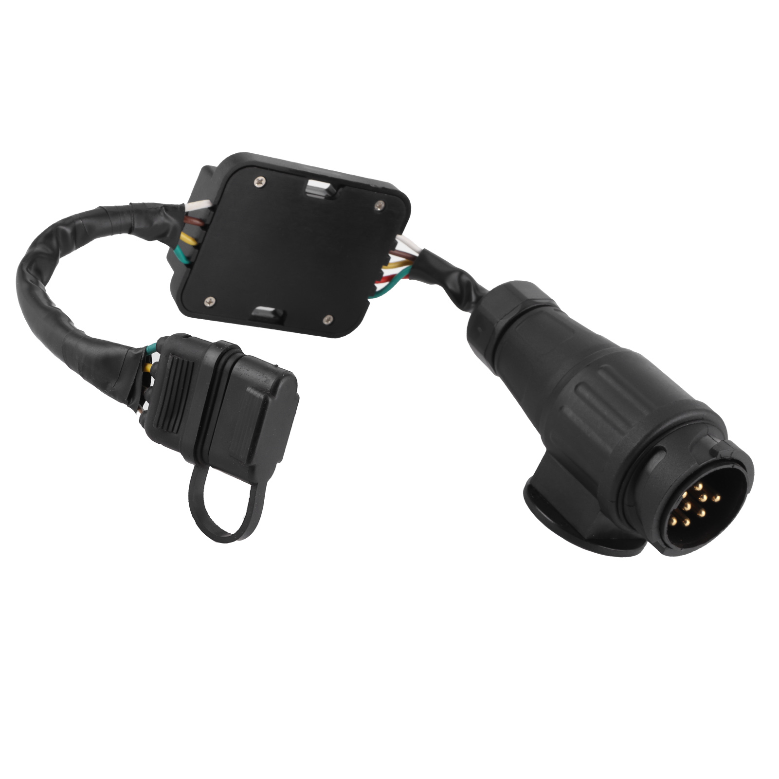 Adapter Für Europäischen 13-poligen Auf Amerikanischen 4-poligen Anhängerstecker, Rücklichtkreis, Verdrahtungsbuchse, Direktanschluss, Autoteil.