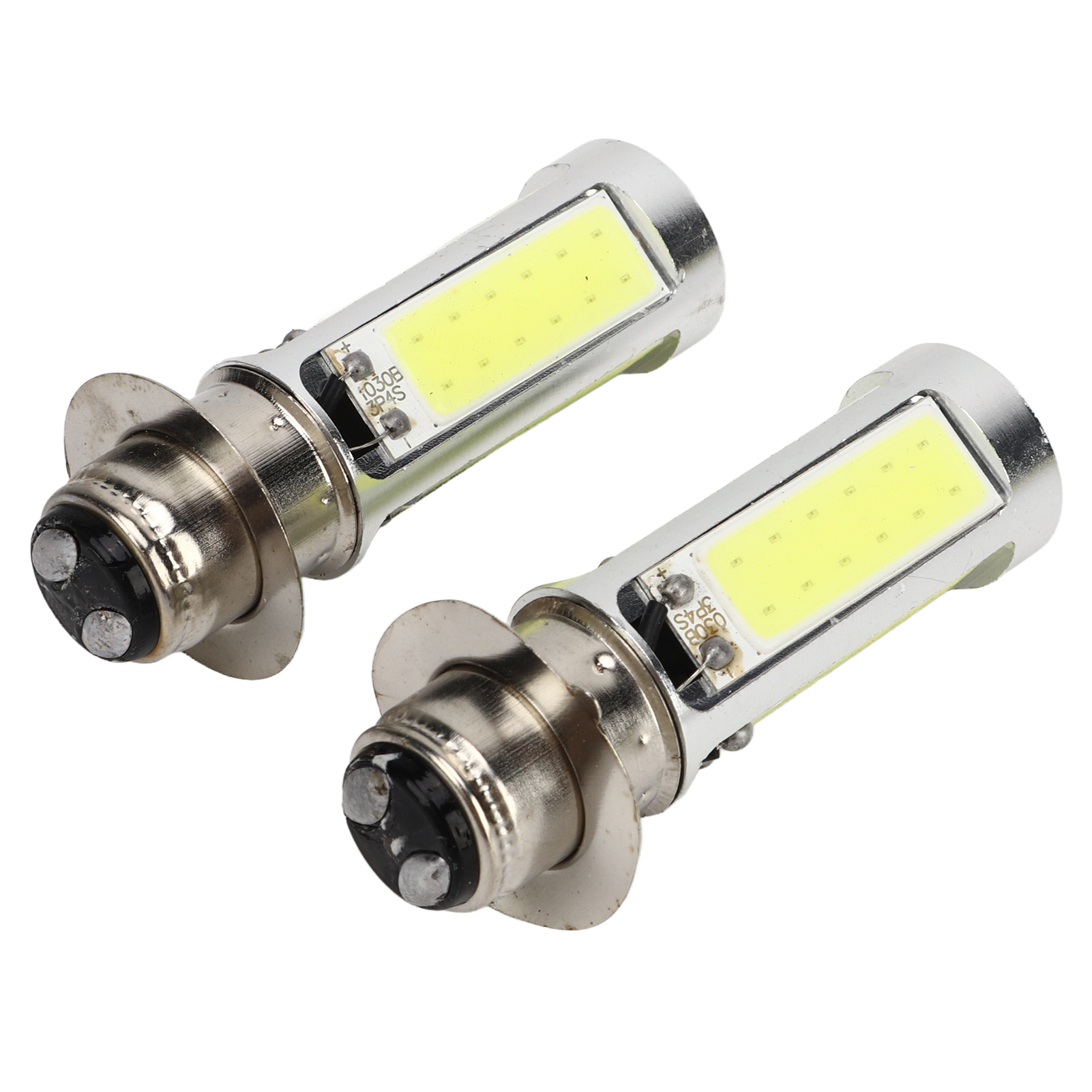 Paar H6m 6000k Weiße Cob-led-scheinwerfer Für Motorrad Und Quad, Abblend- Und Fernlichtlampen Px15d P15d25-1, Leistungsstarke 12v-beleuchtung, 2-teiliges Set.
