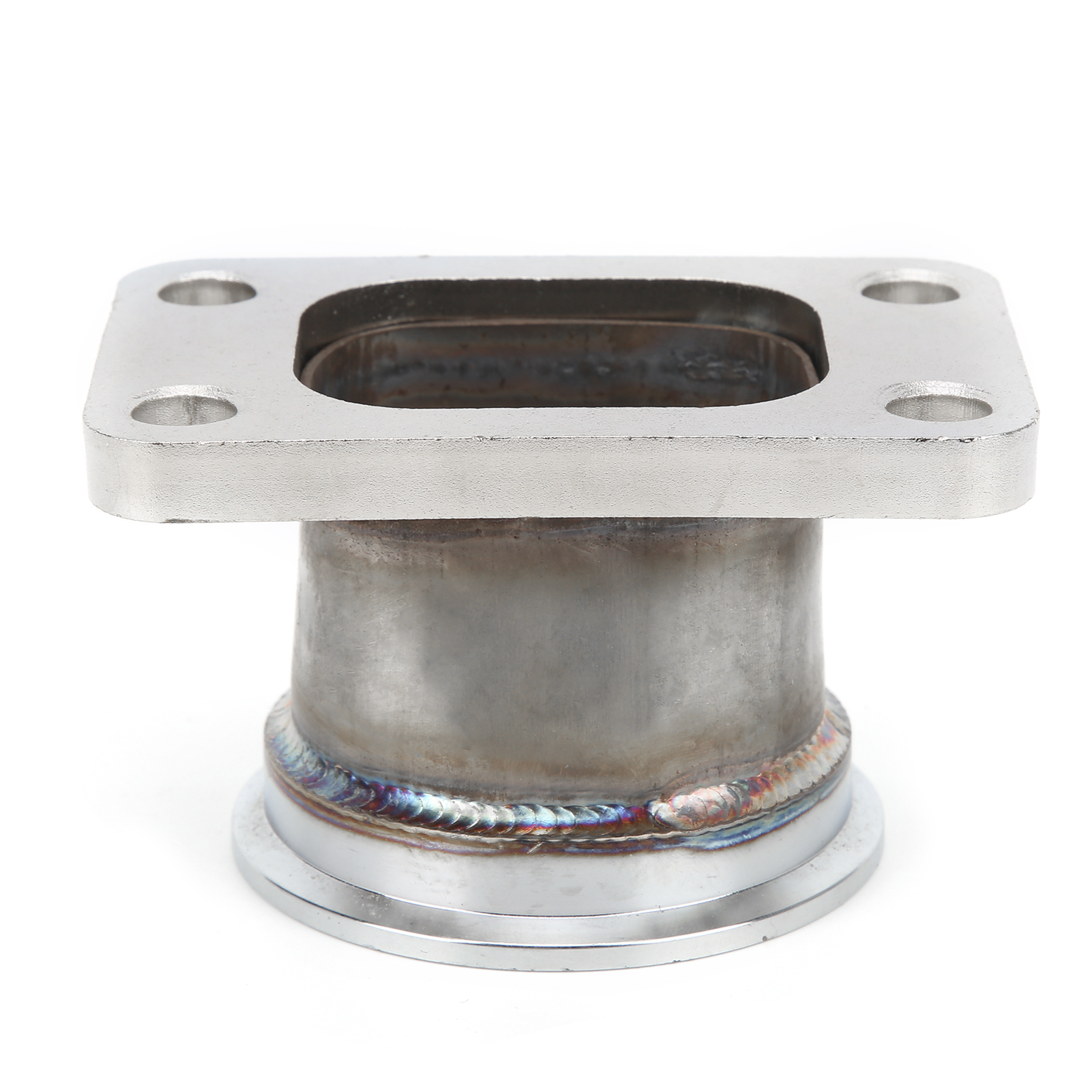 Turbo T3 4-loch-auf-2,5-zoll-v-band-adapter, Edelstahl-umrüstflansch, Hochleistungs-universalanschluss.
