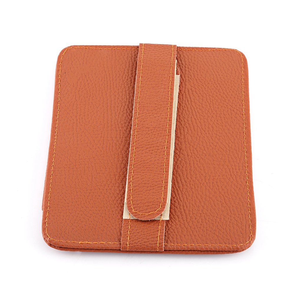 Kartenhalter Für Die Sonnenblende Im Auto, Dokumentenorganizer, Brillenetui, Orangefarbener Clip