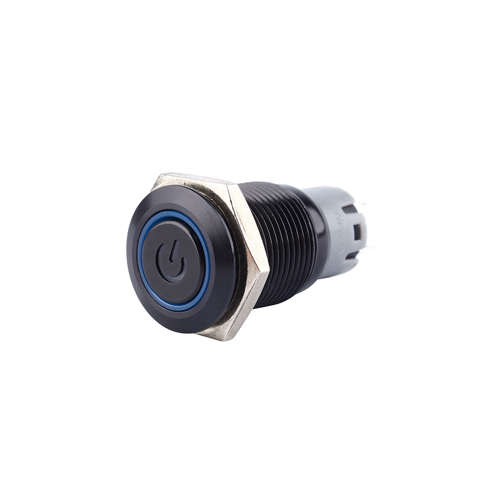 Wasserdichter Drucktaster 16 Mm 12 V 3 A Mit Led-beleuchtung – Verriegelbarer Ein-/ausschalter Für Auto, Boot, Motorrad