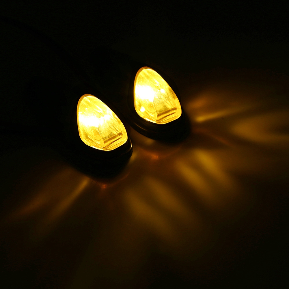 Led-motorradblinker, Bernsteinfarbene Kontrollleuchten, 2 Stück, Versenkt