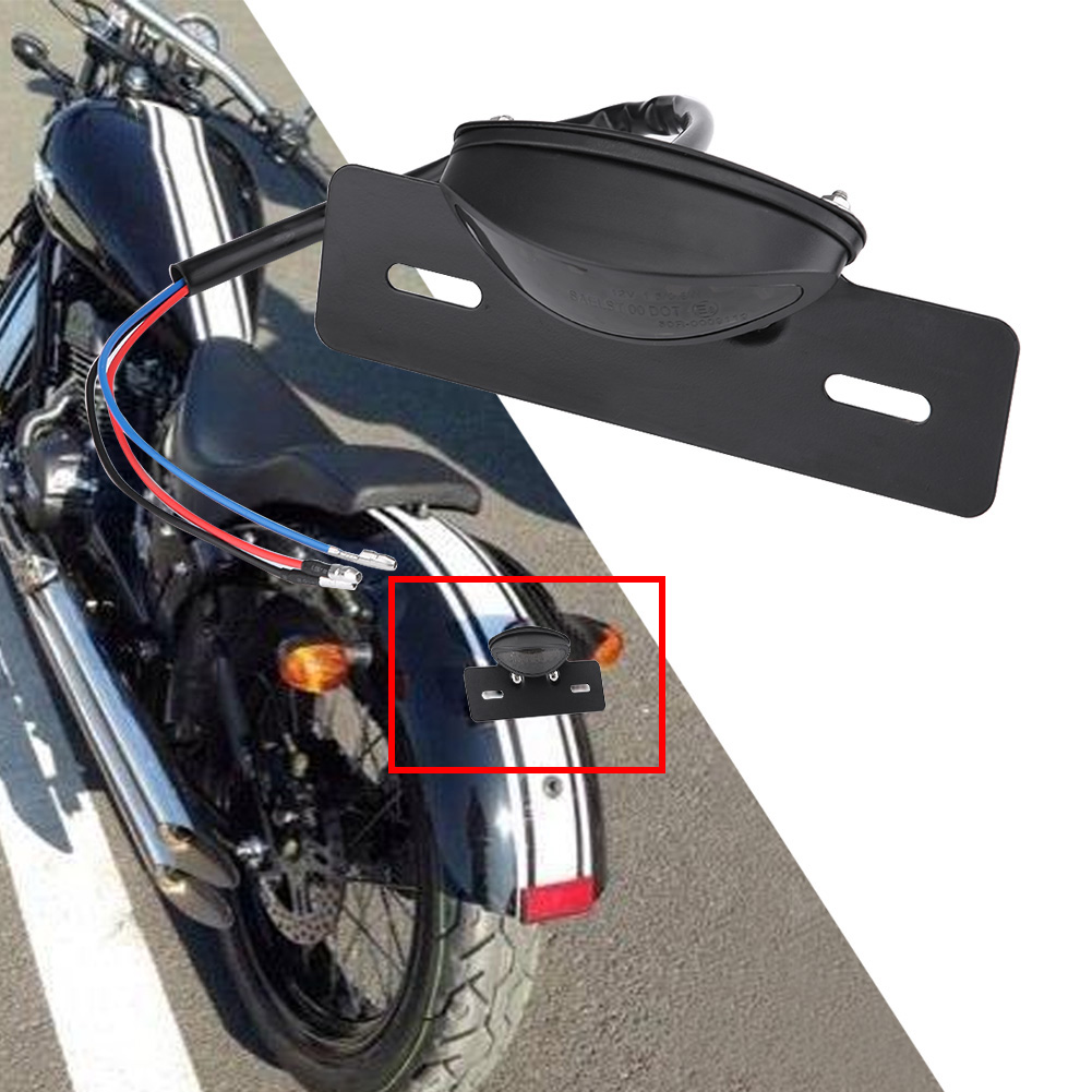 Led-rücklicht Für Motorräder, Getönte Kennzeichenbeleuchtung, Bremsanzeige Für Cafe Racer, Universelles Rücklicht.