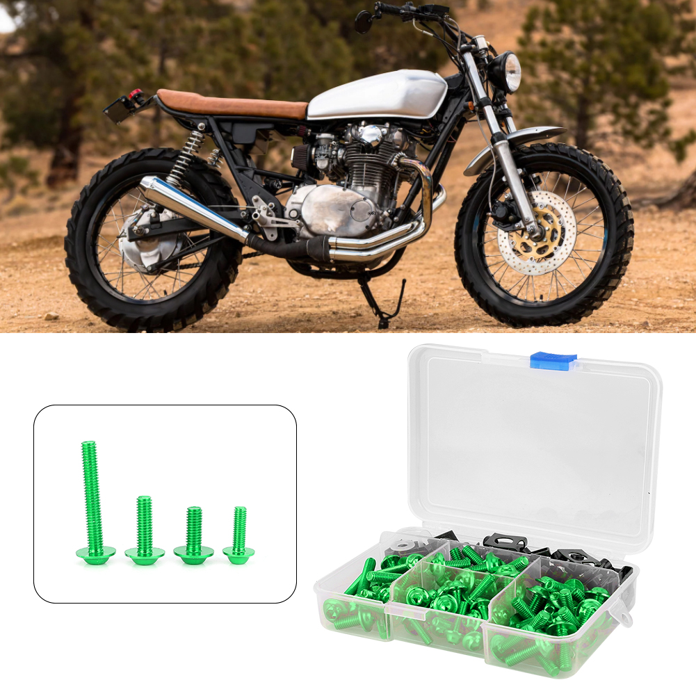 177-teiliges Motorradschrauben-verkleidungsschrauben-set, Universell M5/m6, Passend Für Yamaha Sportmotorräder, Grün