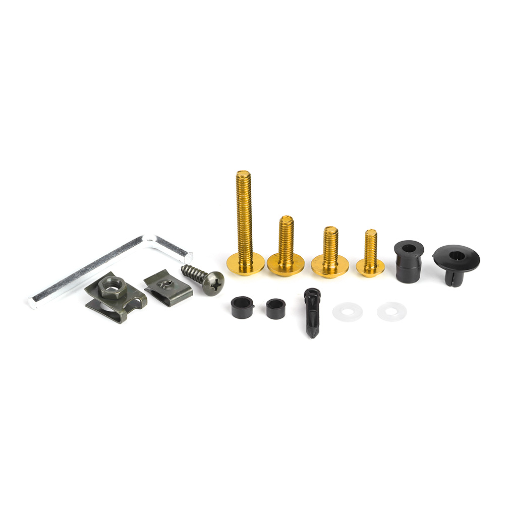 223-teiliges Motorradverkleidungsschrauben-set, Windschutzscheibenschrauben, Muttern, Motorradkarosserieteile, Gold