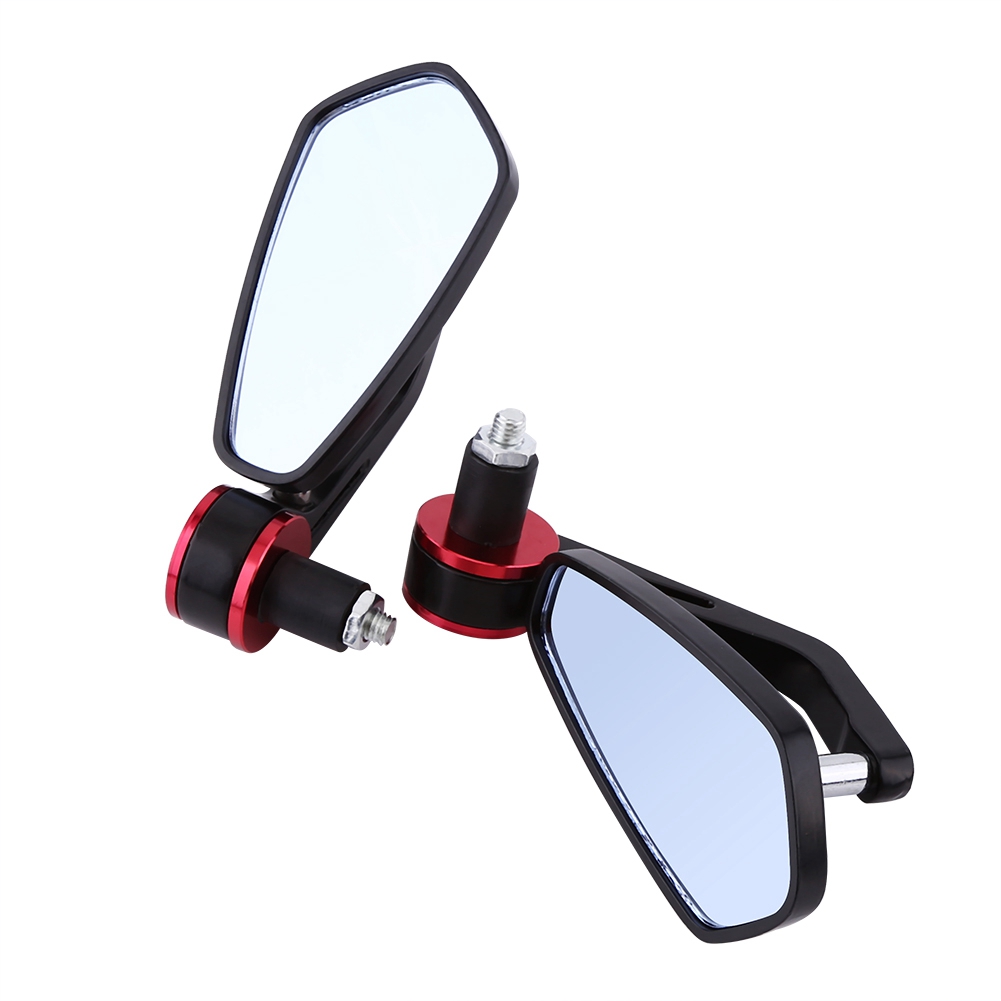 Universelle Motorrad-seitenspiegel Aus Aluminium, 7/8 Zoll Lenkerendgewinde, Rot, 2-teiliges Set