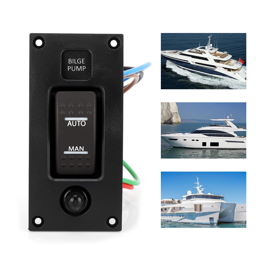 Deluxe-led-ein/aus-wippschalter Für Bilgenpumpe Mit Schutzschalter, Marine-bedienfeld, 12 V/24 V