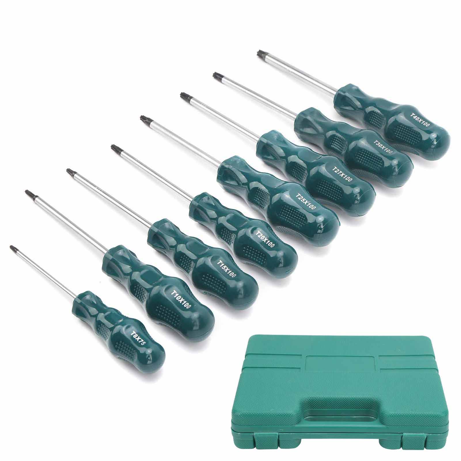 Set Mit 8 Cr-v Magnetischen Sternschraubendrehern, Tragbar, Autoreparaturwerkzeug, Torx-bits, Praktischer Koffer.