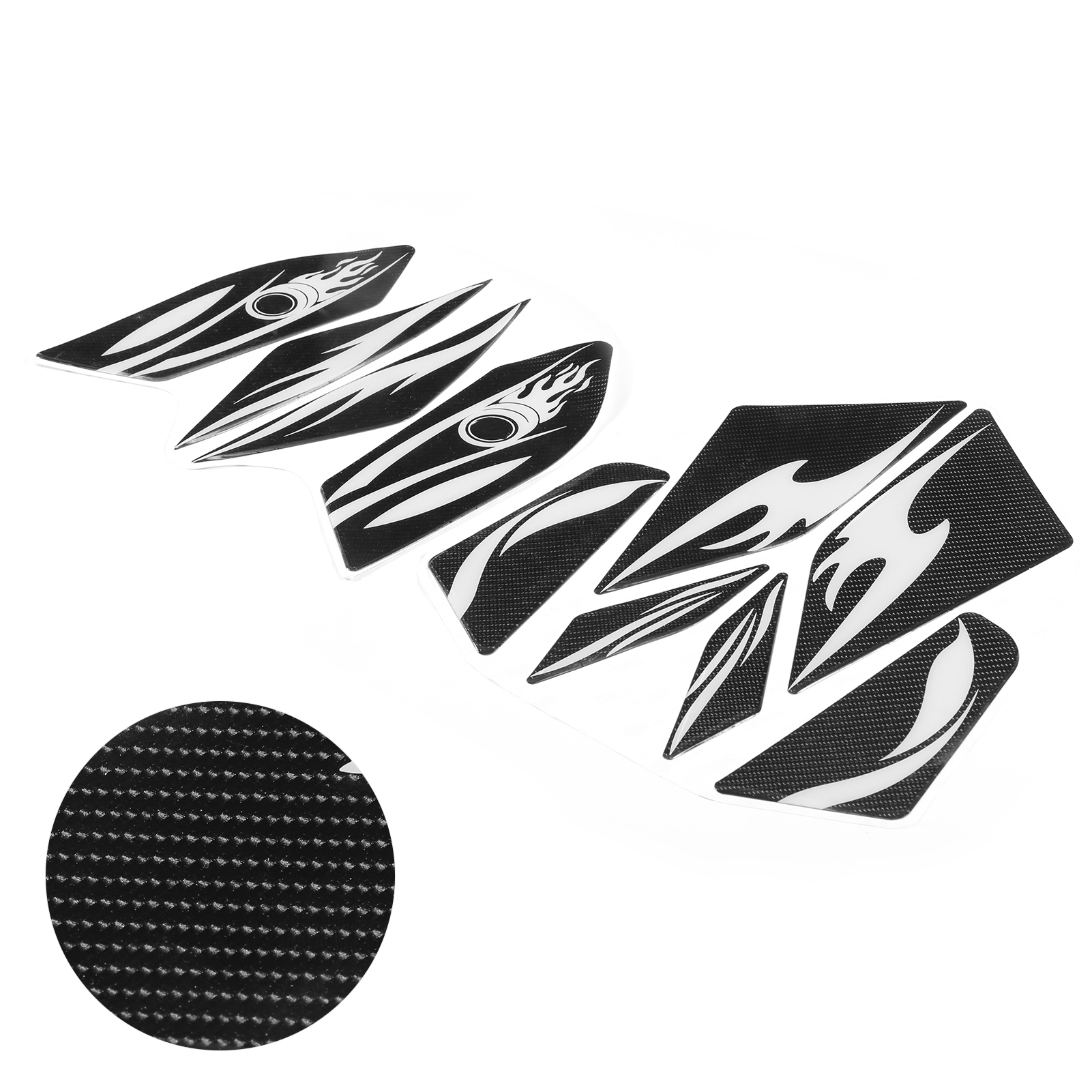10 Motorradtankaufkleber, Seitliches Zierdesign In Carbonfaseroptik Für Honda Pcx125 150 2018 2019, Graues Muster