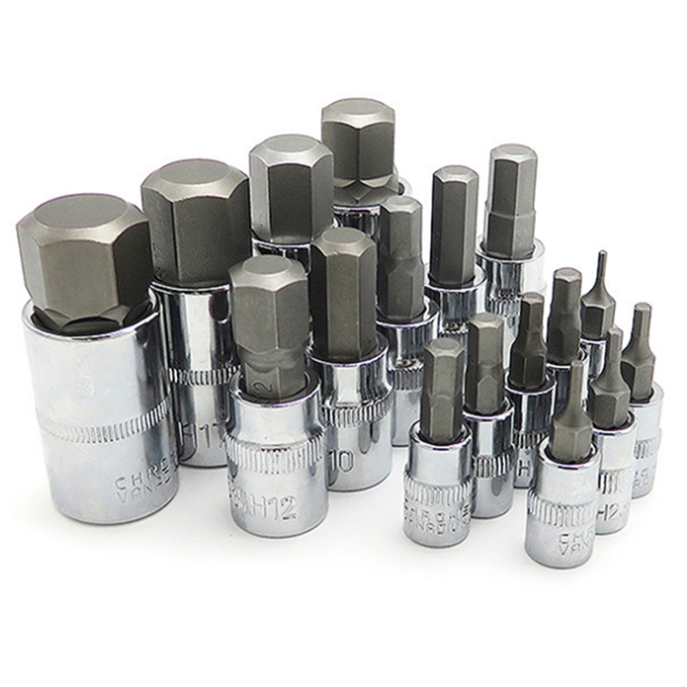 34-teiliges Schlagschrauber-innensechskant-bit-set 1/2 Zoll, 1/4 Zoll, 3/8 Zoll, Mutternschlüssel-adapter, Elektrowerkzeuge