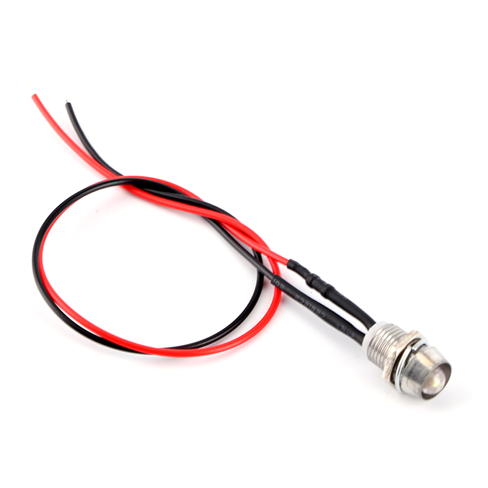 12v 8mm X4 Led-kontrollleuchten, Weiße Armaturenbrett-kontrollleuchte, Nutzfahrzeug-kontrollleuchte, Wegweiser
