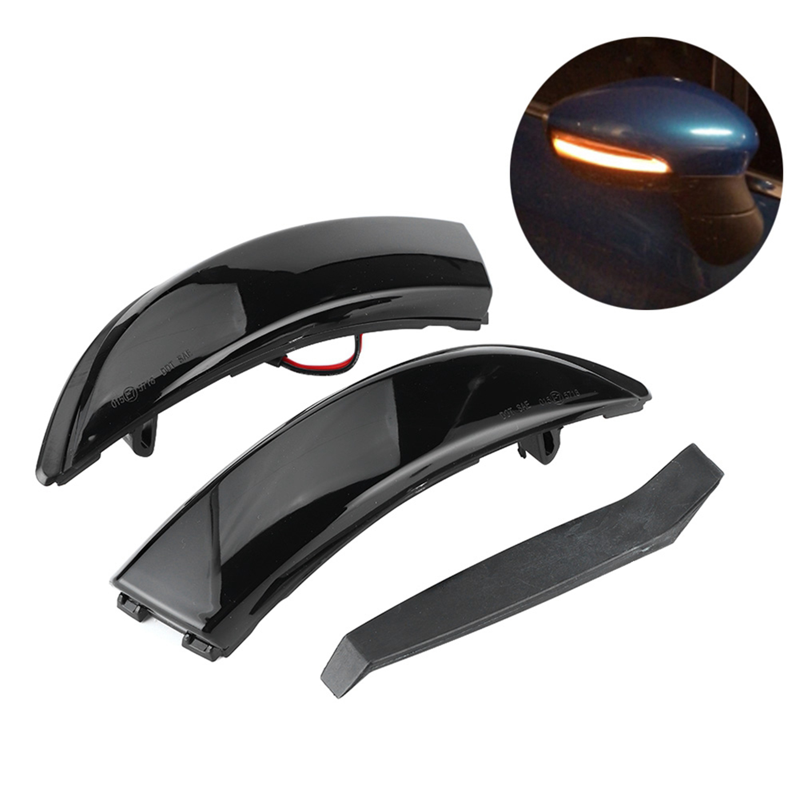 12v Rückspiegel-blinker, Dynamische Blinkfunktion, Gelbe Led, Passend Für Ford Fiesta B Max