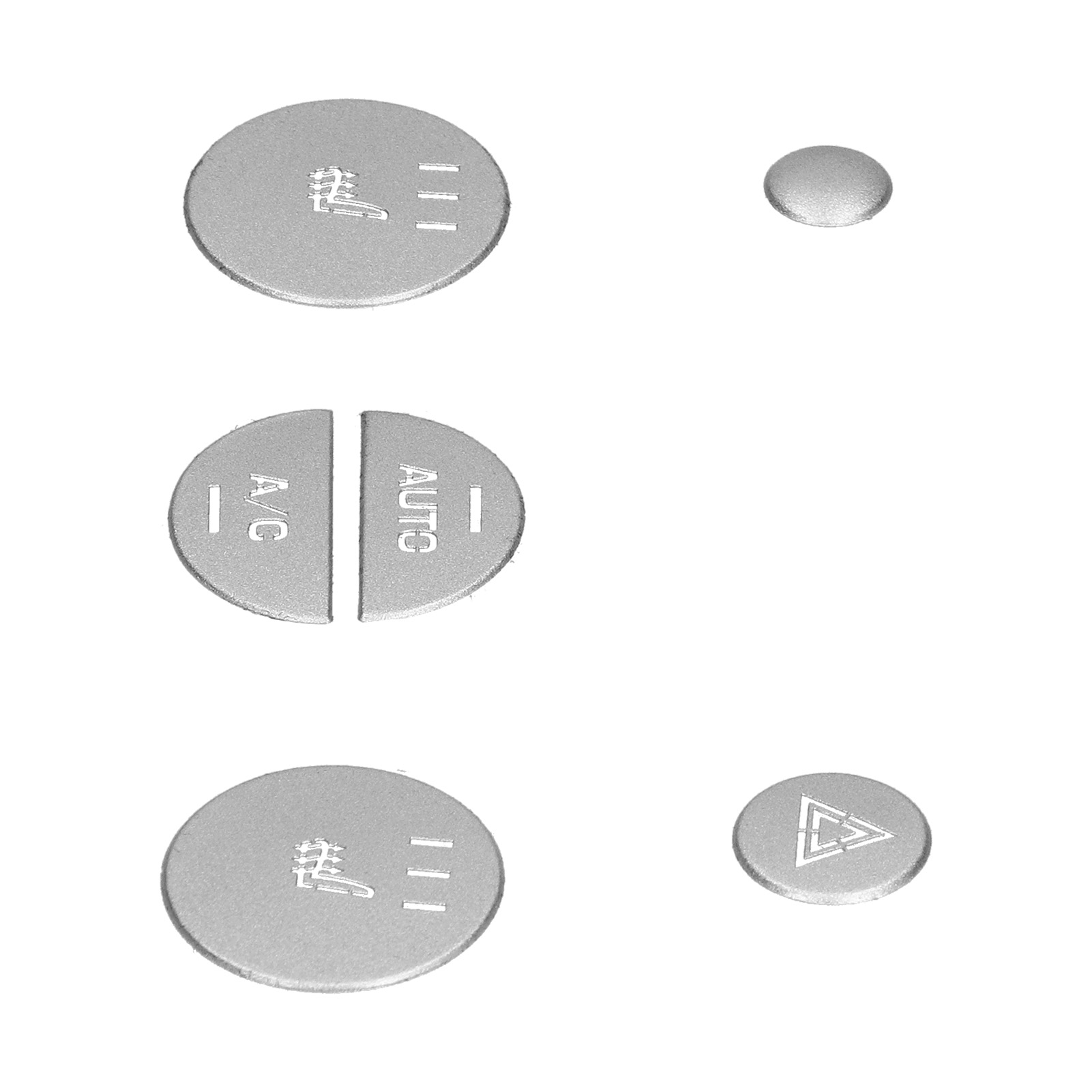 6 Ersatz-zierblenden Für Die Mittelkonsolenknöpfe, Kompatibel Mit Range Rover Evoque (2012–2018), Chrom-finish, 6-teiliges Set