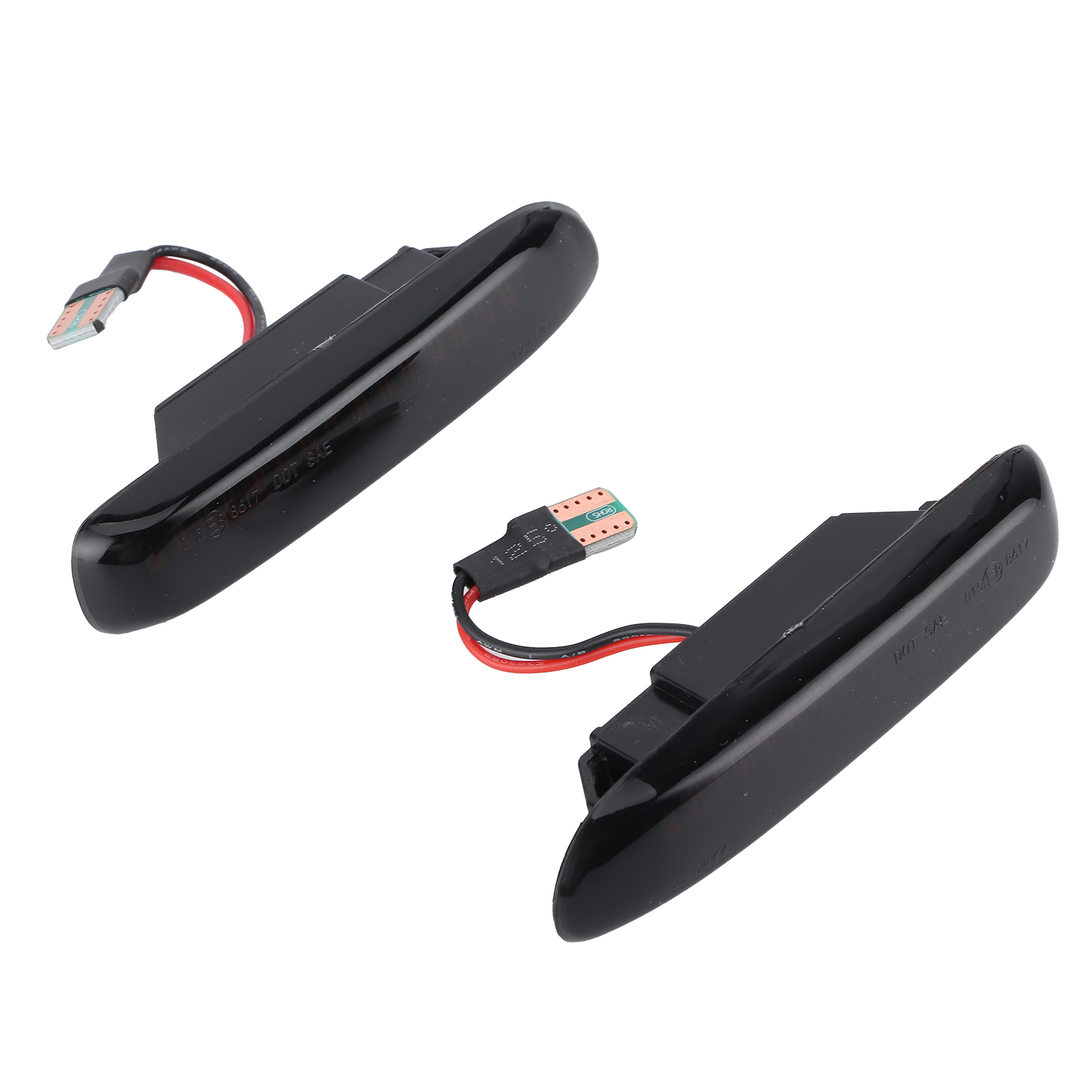 2x Dynamische Led-seitenmarkierungsleuchten, Ersatzblinker Für Bmw 3er E46, Vordere Kotflügelleuchten, Weiß/gelbes Signallicht, Direkter Ersatz.