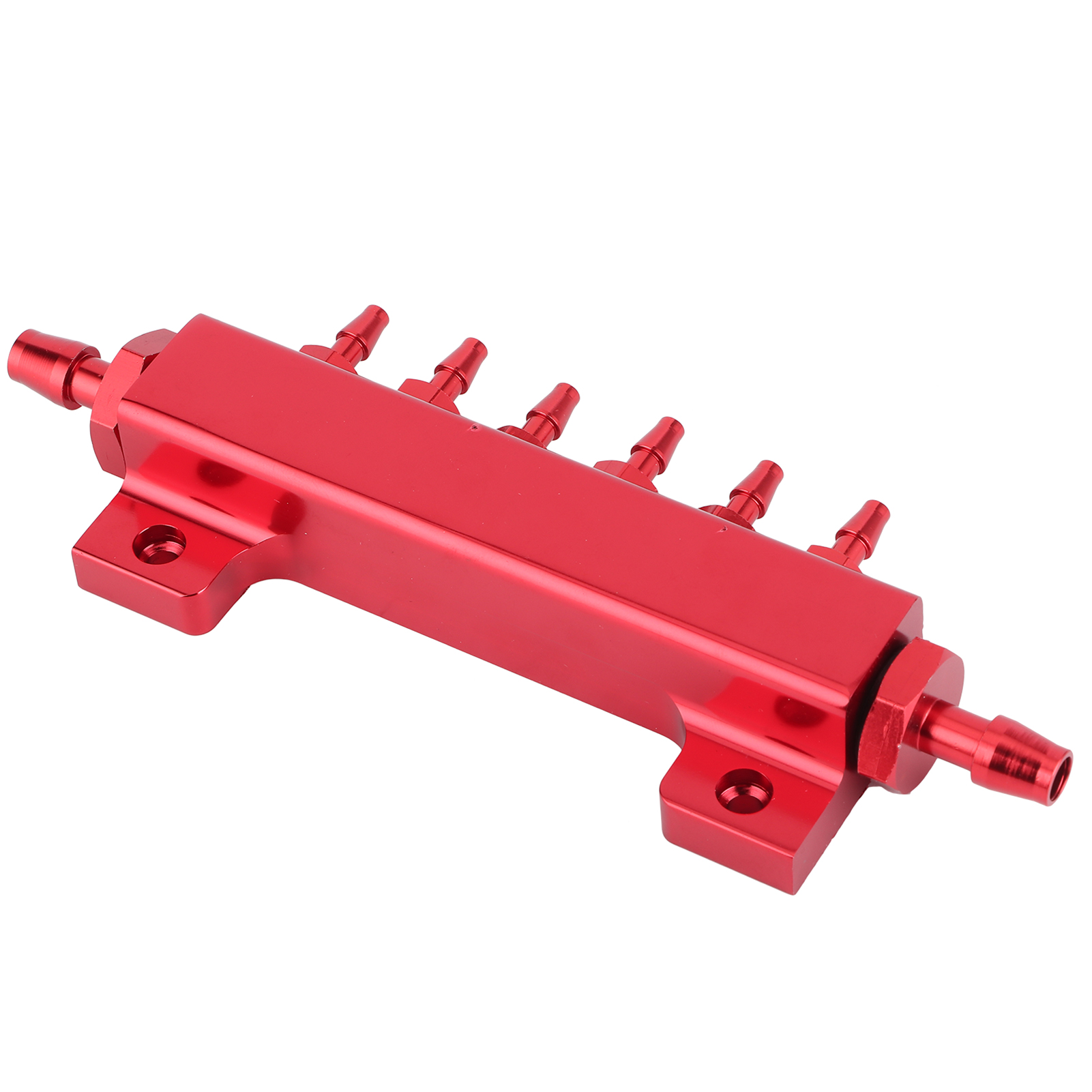 Universelles 6-port-vakuumblock-ansaugkrümmer-kit Mit Kraftstoff-wastegate Und Turbolader (rot)