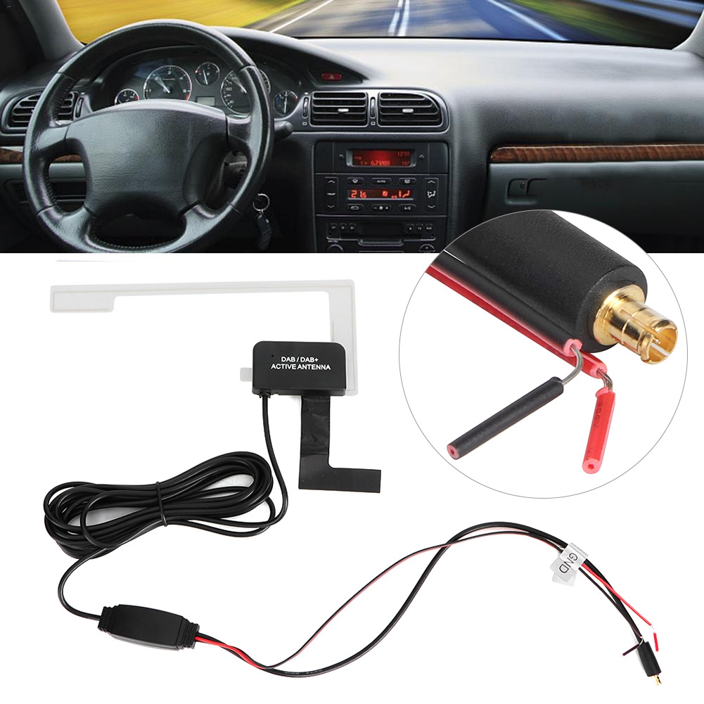 Mcx 20db Dab Digitalradioantenne Mit Verstecktem Patch, 3m-klebeband, 12v Für Autoradio
