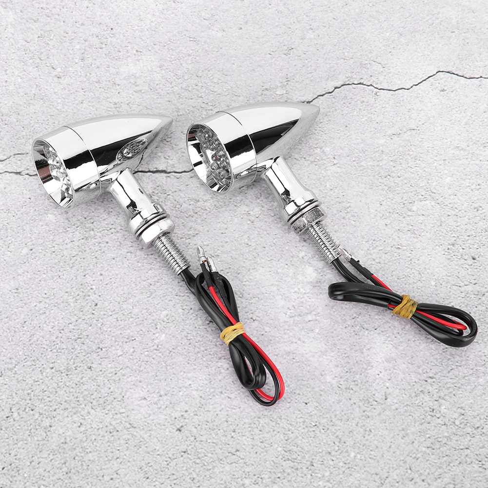 1 Paar Led-blinker Im Retro-stil Mit Gitter Für Yamaha/indian Motorräder