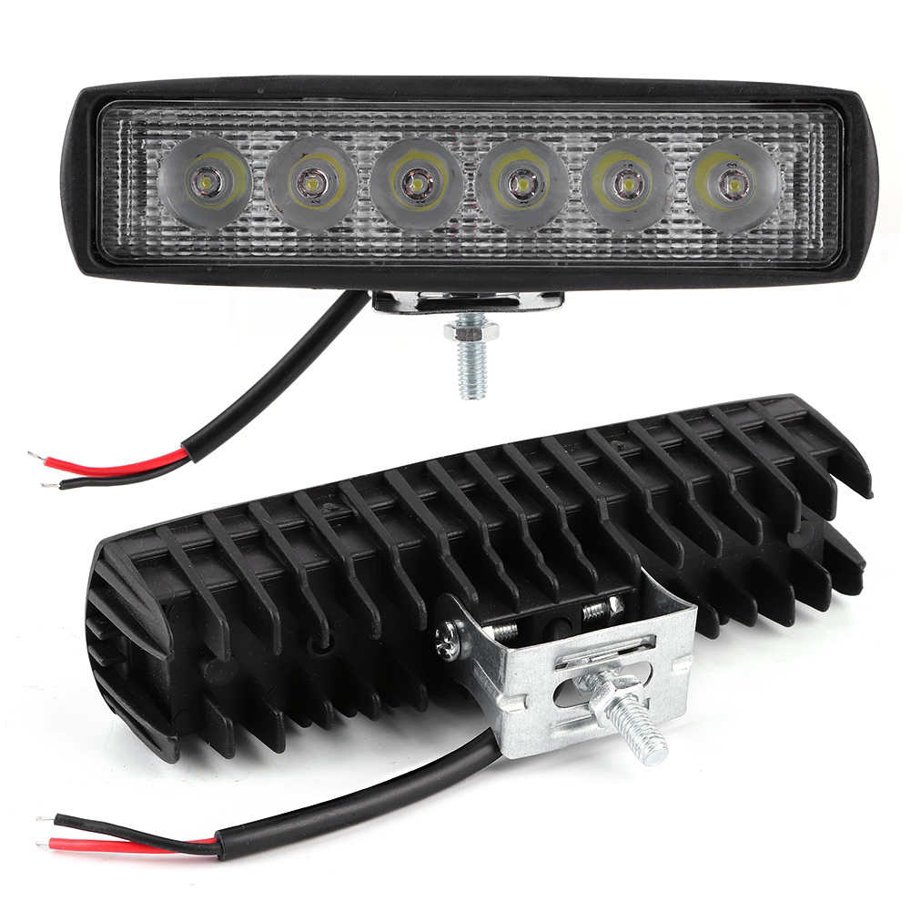 18w 800lm Arbeitsscheinwerfer Mit 6 Leds, Nebelscheinwerferleiste Für Motorrad, Geländewagen, Auto Und Lkw