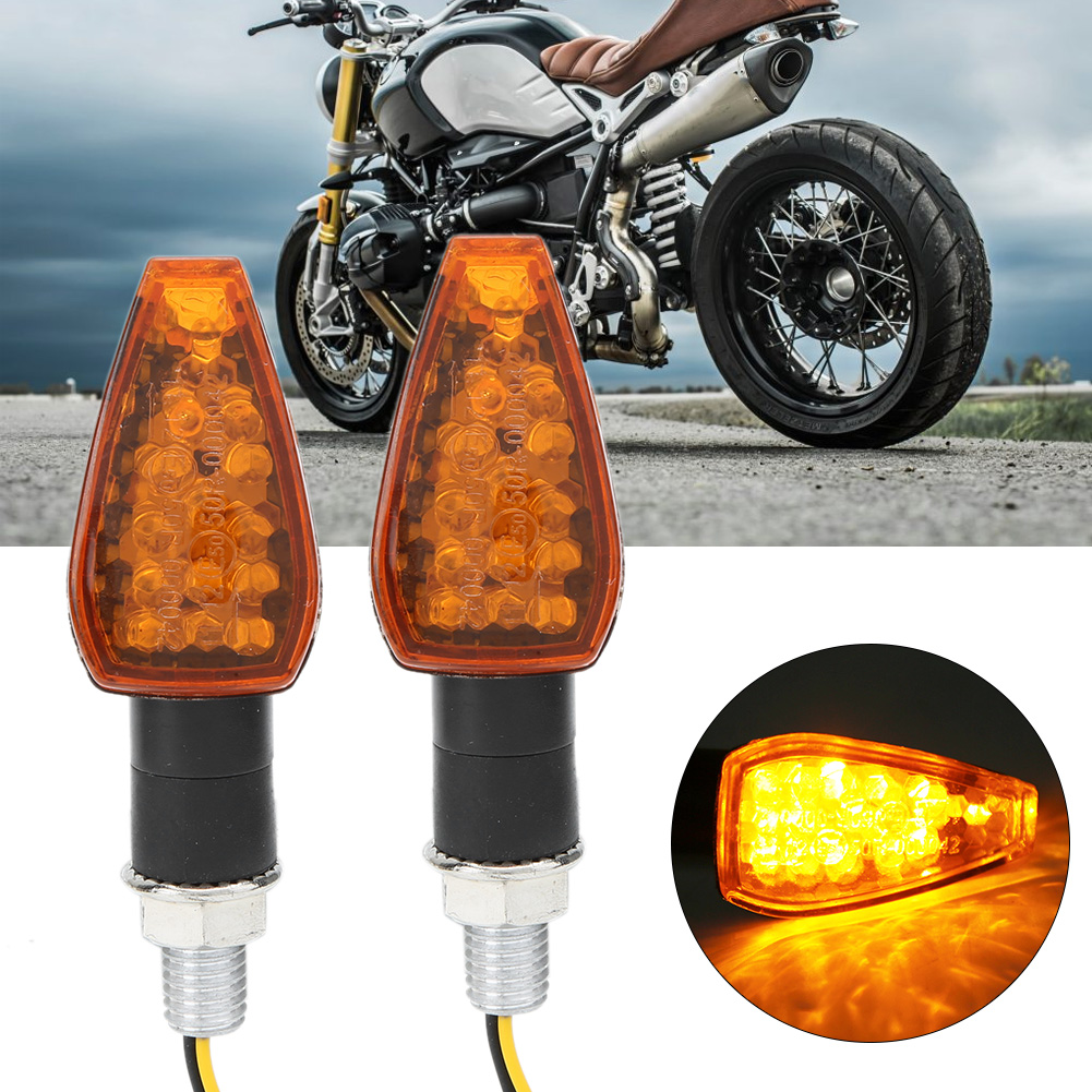 Motorradblinker, 2 X 14 Leds, Richtungsanzeigen Für Yamaha, Gelbe Gläser, Beleuchtungszubehör