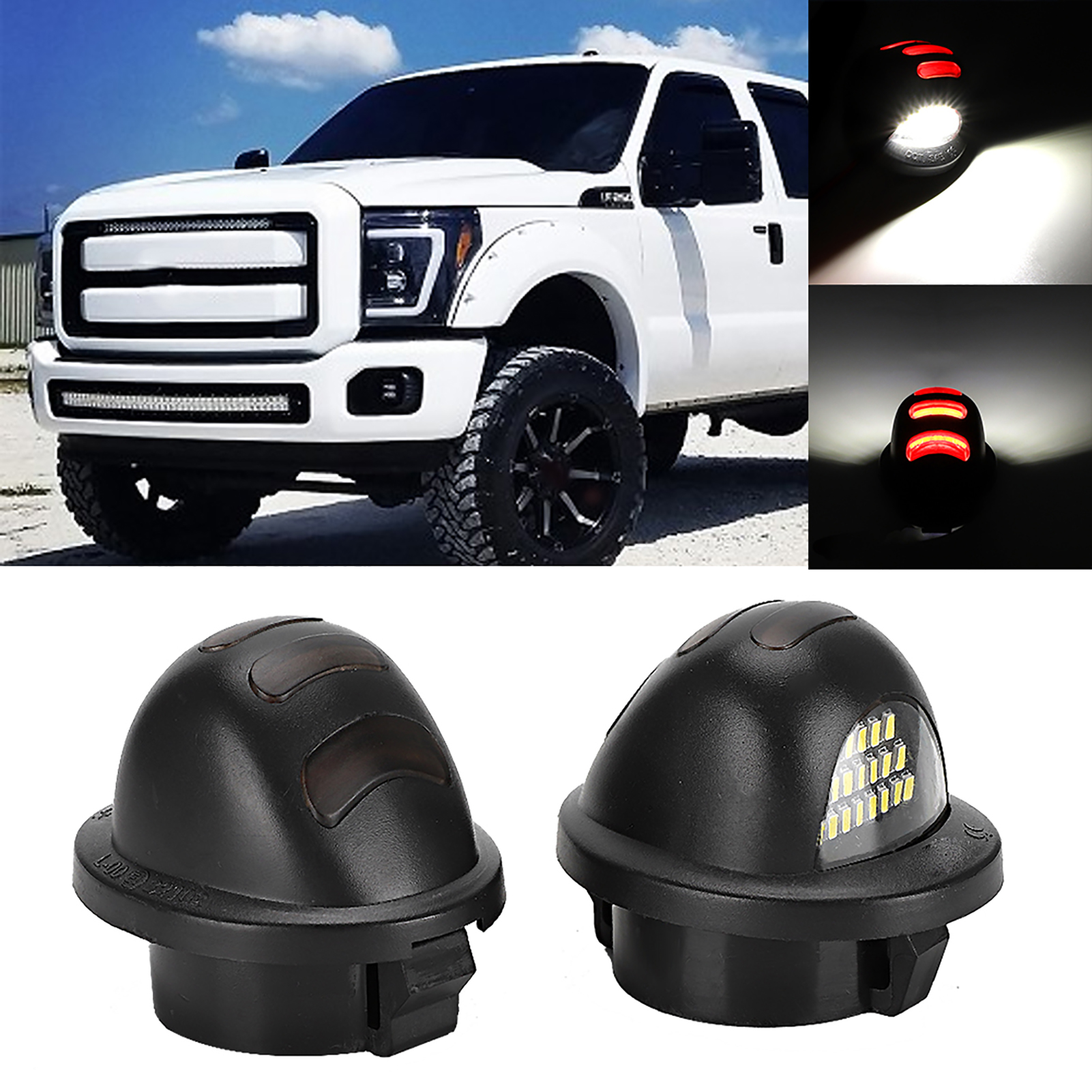 2 Stück Led-kennzeichenbeleuchtung Passend Für Ford Super Duty F‑250 F‑350 F‑450 F‑550 1999‑2016 F150 F150raptor